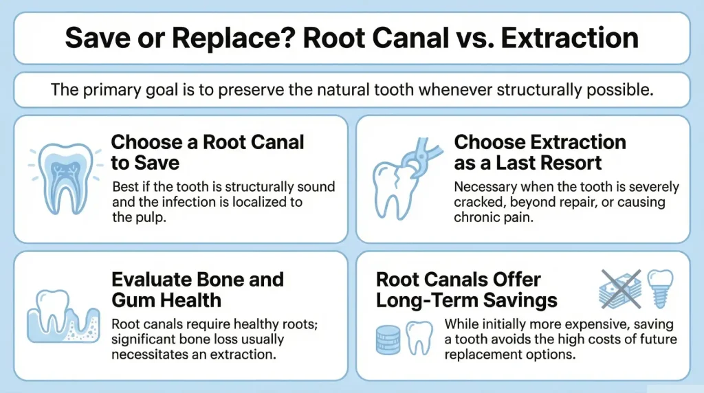 Root Canal vs Tooth Extraction